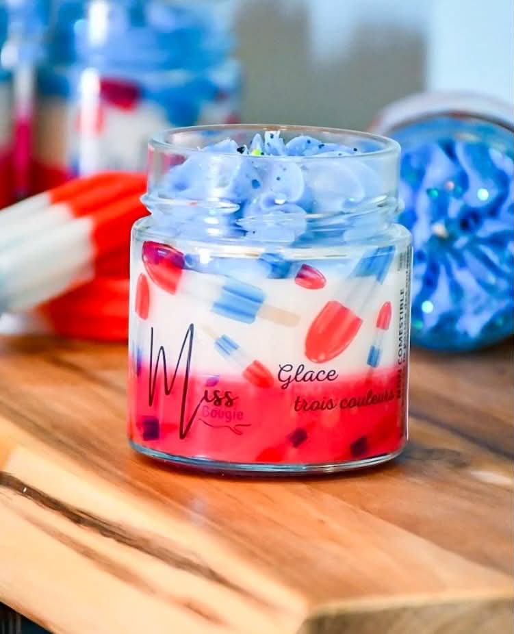 Bougie Glace trois couleur 212 ml